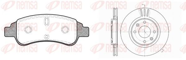 Remsa 884002 Комплект гальма, дискове гальмо