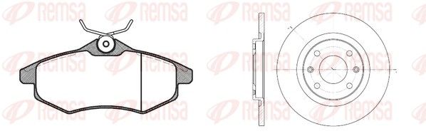 Remsa 888100 Комплект гальма, дискове гальмо