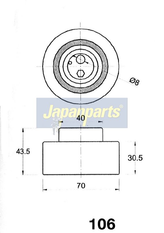 Japan Parts BE106 Натяжний пристрій, зубчастий ремінь