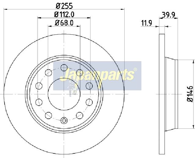 Japan Parts DP120C Гальмівний диск