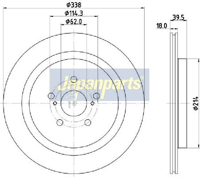 Japan Parts DP267C Гальмівний диск