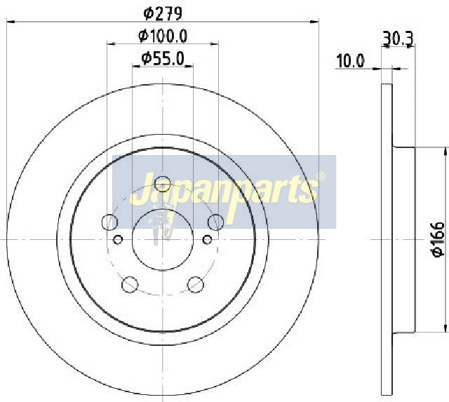 Japan Parts DP275C Гальмівний диск