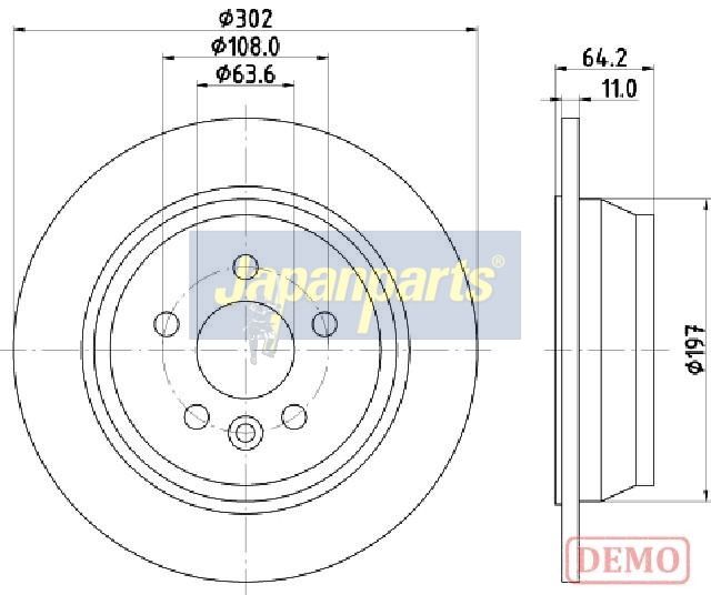 Japan Parts DPL11C Гальмівний диск