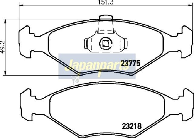 Japan Parts PA0223AF Комплект гальмівних накладок, дискове гальмо
