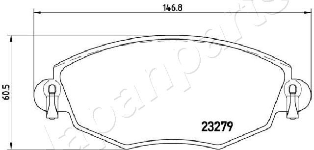 Japan Parts PA0318AF Комплект гальмівних накладок, дискове гальмо