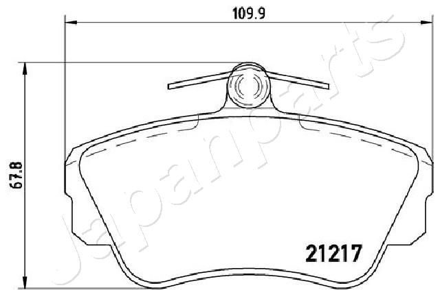 Japan Parts PA0326AF Комплект гальмівних накладок, дискове гальмо