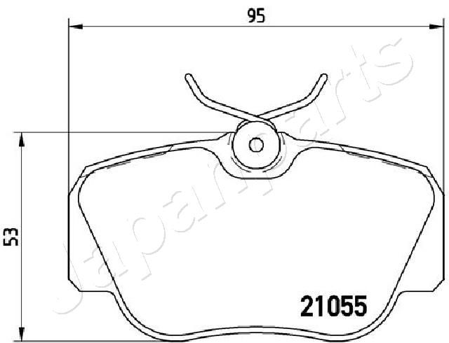 Japan Parts PA0413AF Комплект гальмівних накладок, дискове гальмо