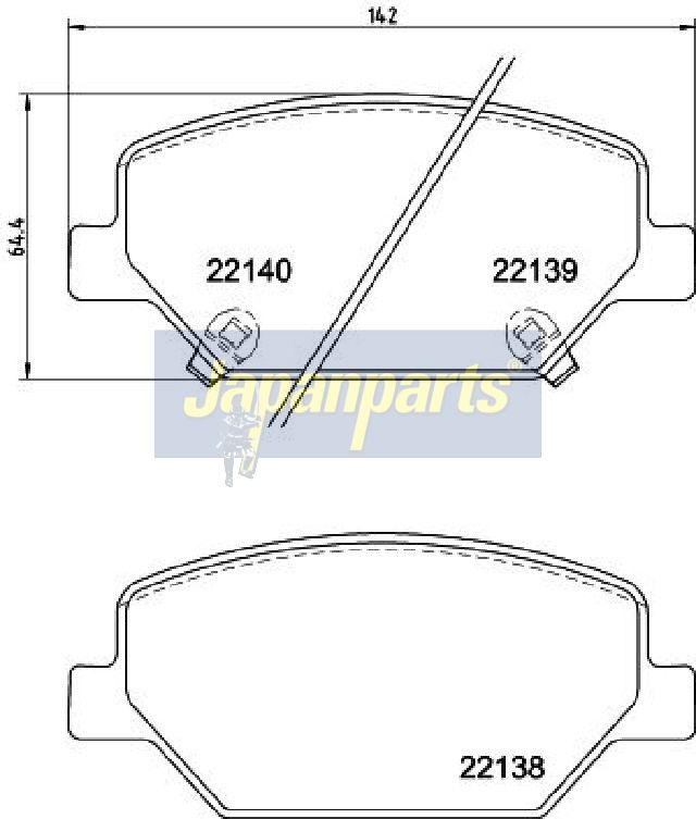 Japan Parts PA0418AF Комплект гальмівних накладок, дискове гальмо