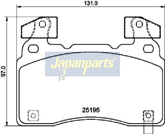 Japan Parts PA0419AF Комплект гальмівних накладок, дискове гальмо
