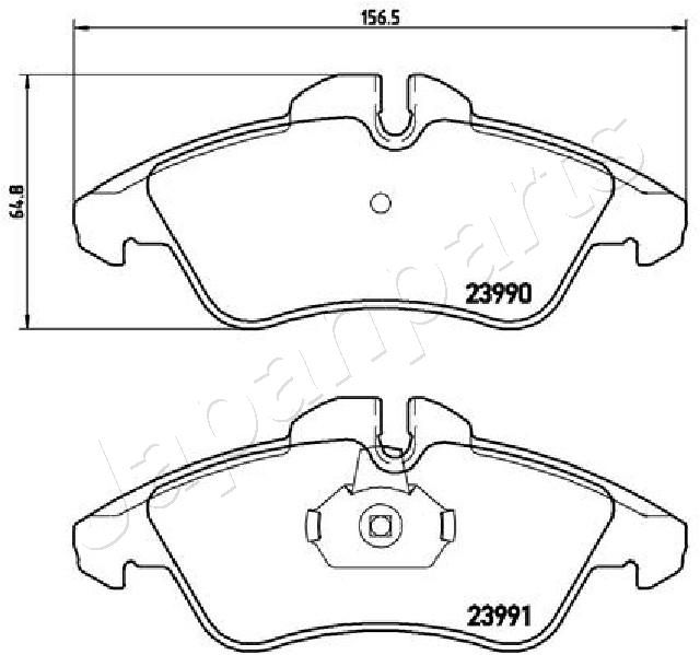 Japan Parts PA0537AF Комплект гальмівних накладок, дискове гальмо