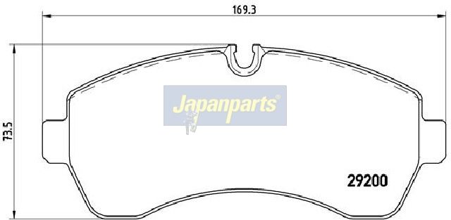 Japan Parts PA0539AF Комплект гальмівних накладок, дискове гальмо