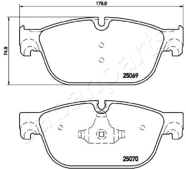 Japan Parts PA0620AF Комплект гальмівних накладок, дискове гальмо