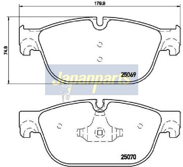 Japan Parts PA0620AF Комплект гальмівних накладок, дискове гальмо