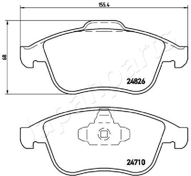 Japan Parts PA0704AF Комплект гальмівних накладок, дискове гальмо