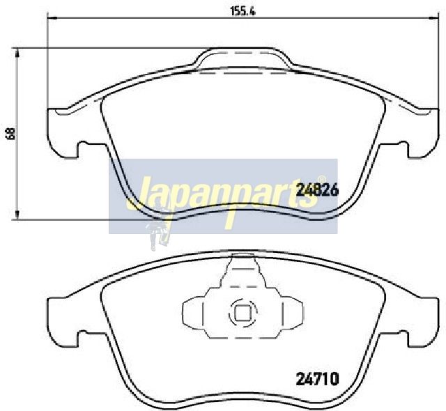 Japan Parts PA0704AF Комплект гальмівних накладок, дискове гальмо