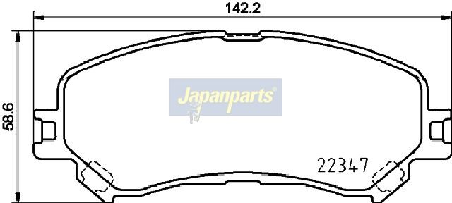 Japan Parts PA0707AF Комплект гальмівних накладок, дискове гальмо
