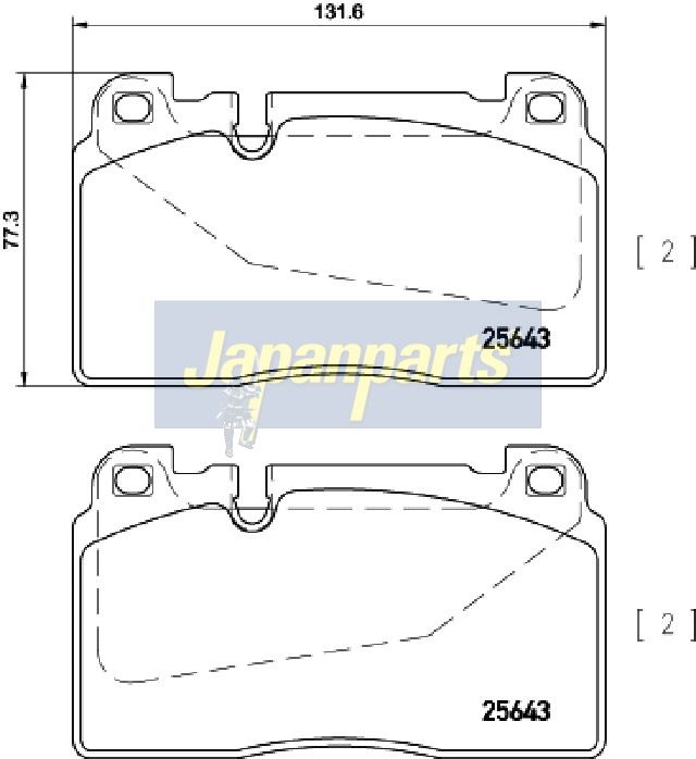 Japan Parts PA0924AF Комплект гальмівних накладок, дискове гальмо