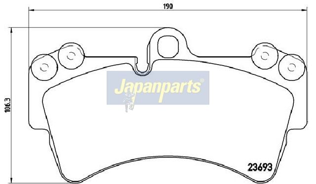 Japan Parts PA0931AF Комплект гальмівних накладок, дискове гальмо