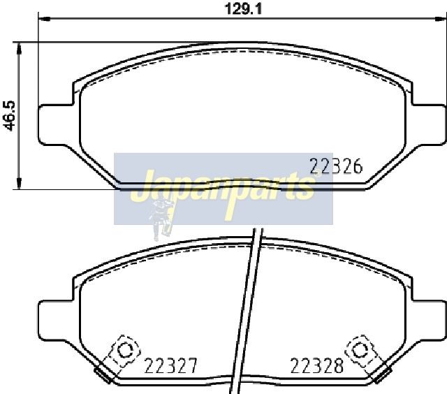 Japan Parts PA235AF Комплект гальмівних накладок, дискове гальмо