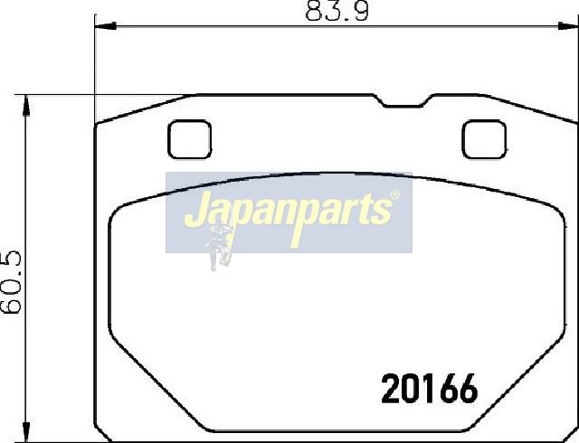 Japan Parts PA280AF Комплект гальмівних накладок, дискове гальмо