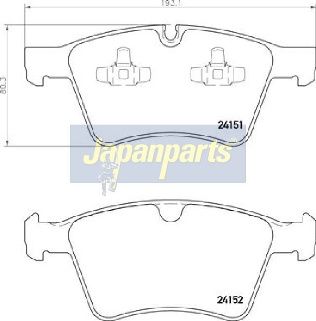 Japan Parts PA339AF Комплект гальмівних накладок, дискове гальмо