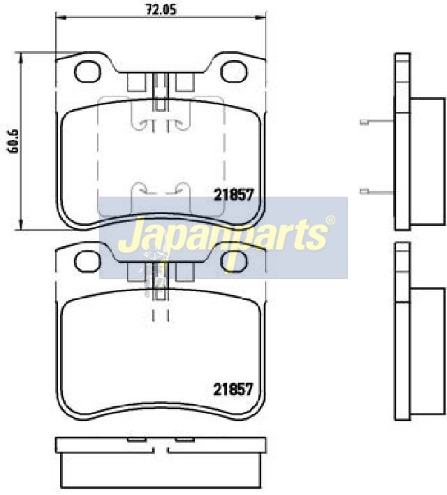Japan Parts PA427AF Комплект гальмівних накладок, дискове гальмо
