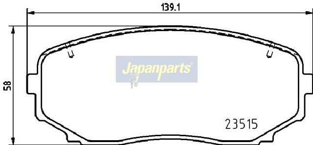Japan Parts PA531AF Комплект гальмівних накладок, дискове гальмо