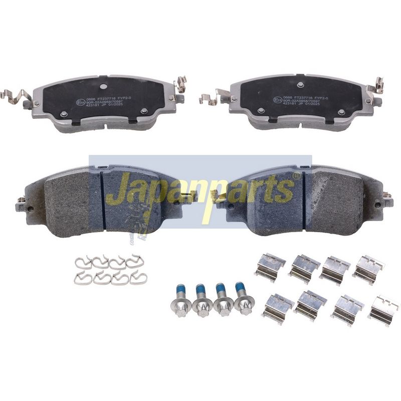Japan Parts PA609AF Комплект гальмівних накладок, дискове гальмо