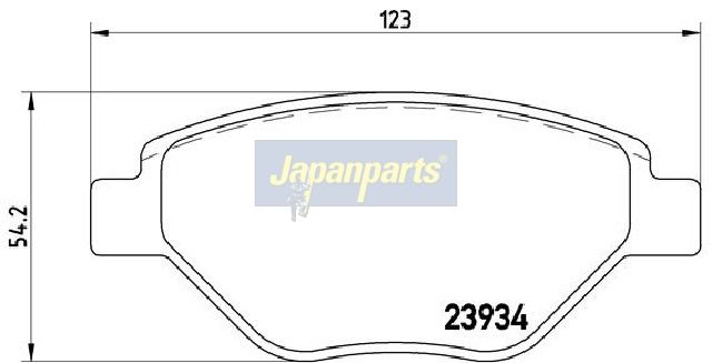 Japan Parts PA716AF Комплект гальмівних накладок, дискове гальмо