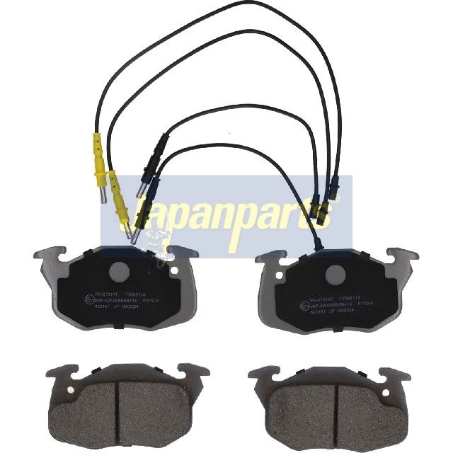 Japan Parts PA815AF Комплект гальмівних накладок, дискове гальмо