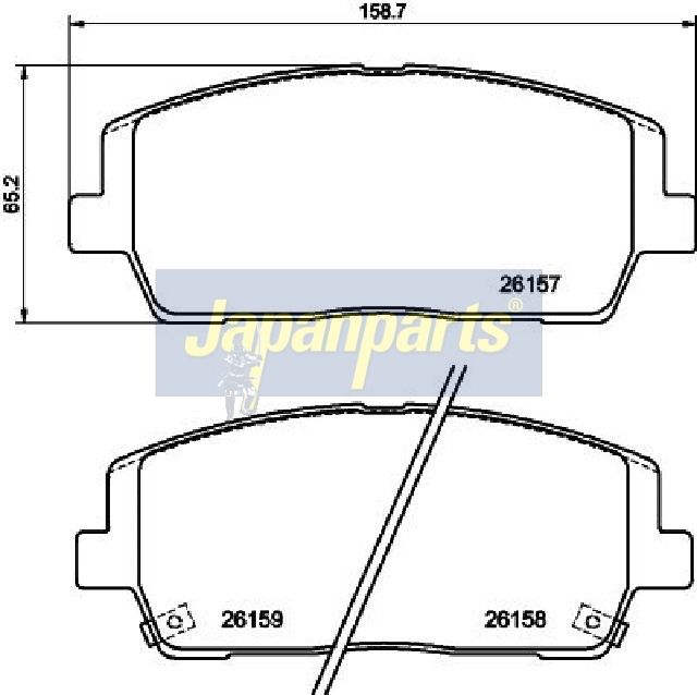 Japan Parts PAH30AF Комплект гальмівних накладок, дискове гальмо