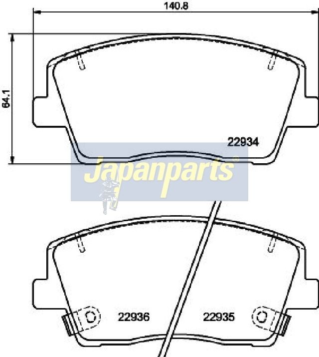 Japan Parts PAK34AF Комплект гальмівних накладок, дискове гальмо