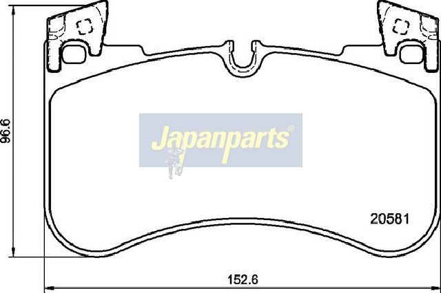 Japan Parts PAL15AF Комплект гальмівних накладок, дискове гальмо