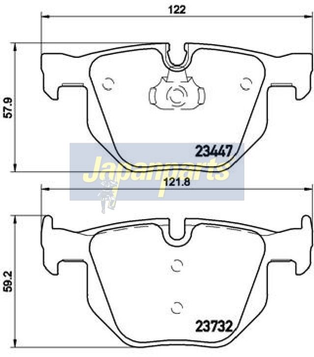 Japan Parts PP0116AF Комплект гальмівних накладок, дискове гальмо