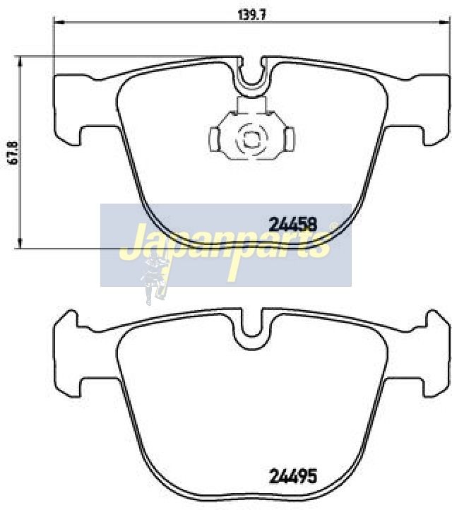 Japan Parts PP0117AF Комплект гальмівних накладок, дискове гальмо