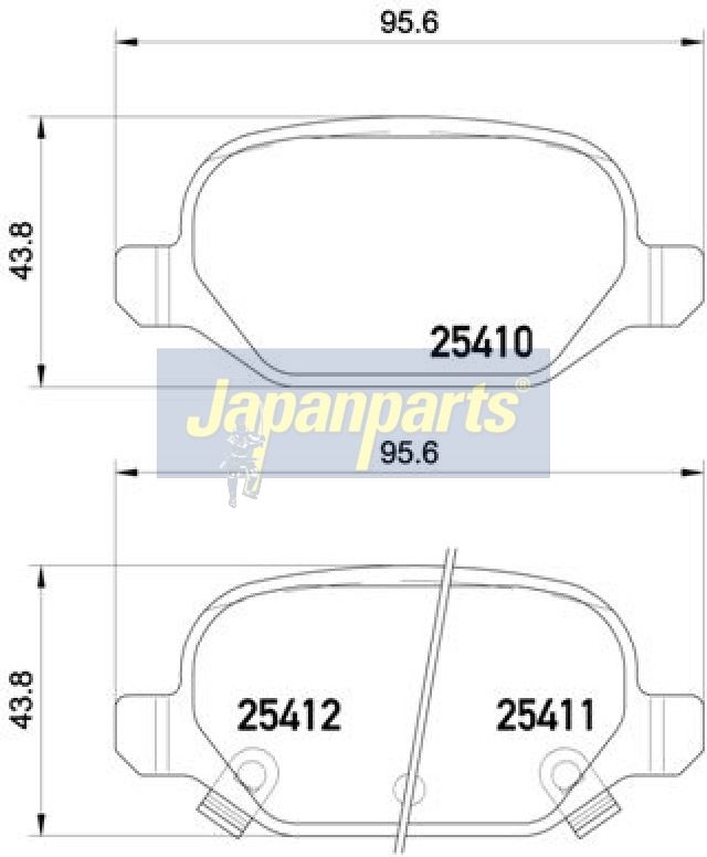 Japan Parts PP0214AF Комплект гальмівних накладок, дискове гальмо