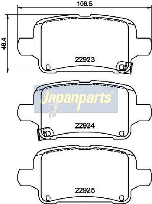 Japan Parts PP0406AF Комплект гальмівних накладок, дискове гальмо