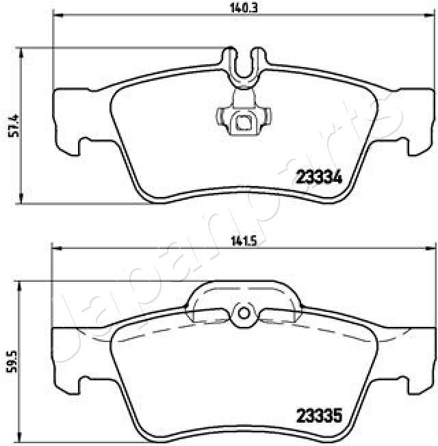 Japan Parts PP0511AF Комплект гальмівних накладок, дискове гальмо