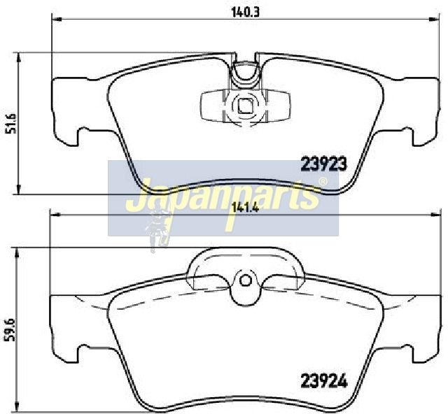 Japan Parts PP0515AF Комплект гальмівних накладок, дискове гальмо