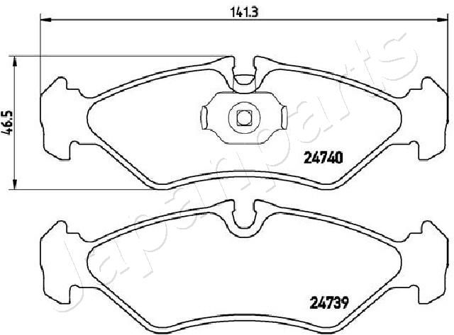Japan Parts PP0521AF Комплект гальмівних накладок, дискове гальмо
