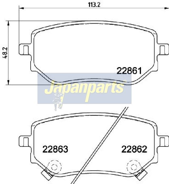 Japan Parts PP0532AF Комплект гальмівних накладок, дискове гальмо