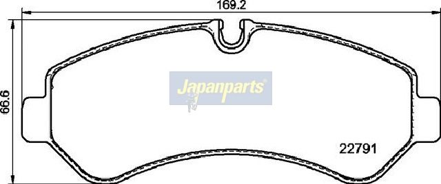 Japan Parts PP0536AF Комплект гальмівних накладок, дискове гальмо