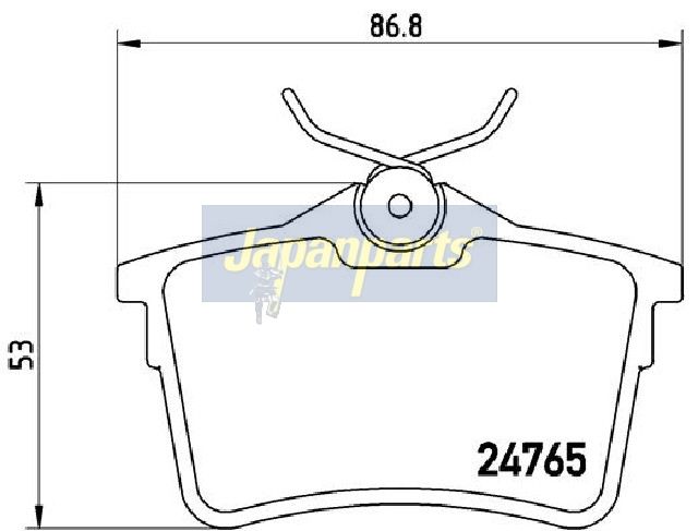 Japan Parts PP0600AF Комплект гальмівних накладок, дискове гальмо