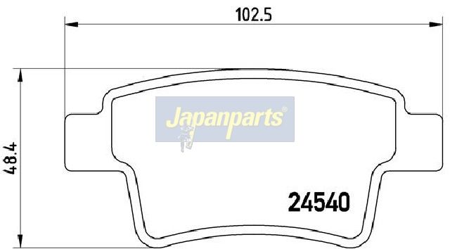 Japan Parts PP0603AF Комплект гальмівних накладок, дискове гальмо