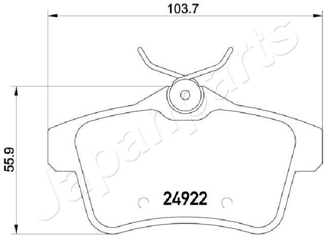 Japan Parts PP0604AF Комплект гальмівних накладок, дискове гальмо