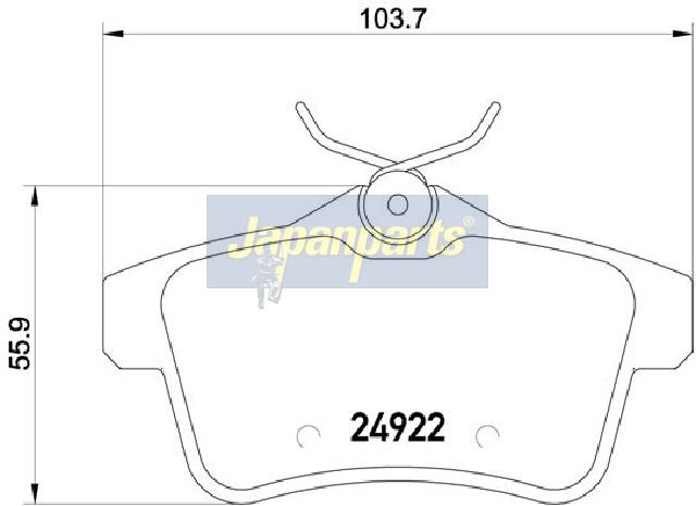 Japan Parts PP0604AF Комплект гальмівних накладок, дискове гальмо