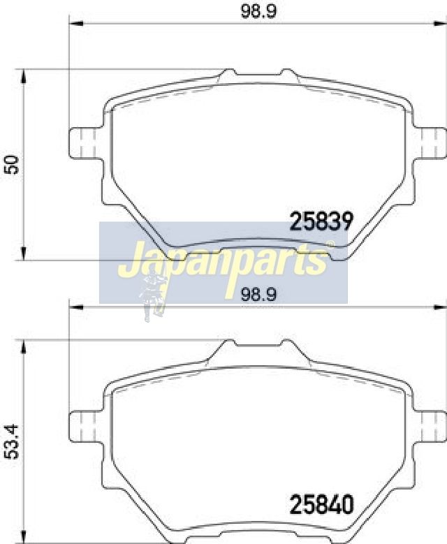 Japan Parts PP0614AF Комплект гальмівних накладок, дискове гальмо