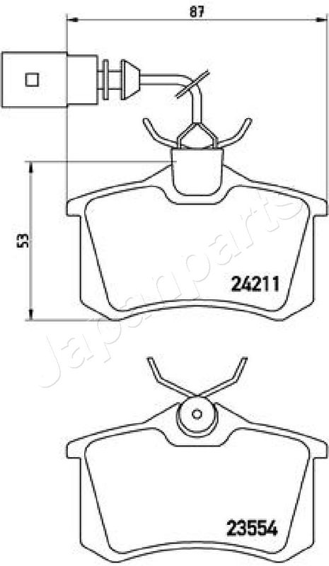 Japan Parts PP0912AF Комплект гальмівних накладок, дискове гальмо