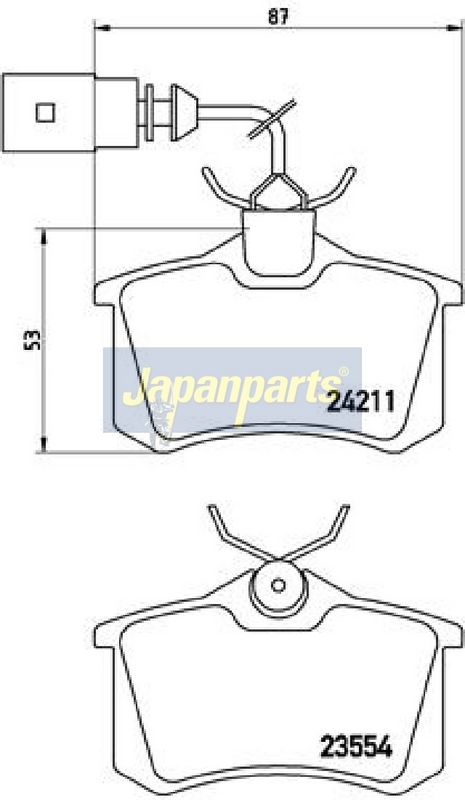 Japan Parts PP0912AF Комплект гальмівних накладок, дискове гальмо