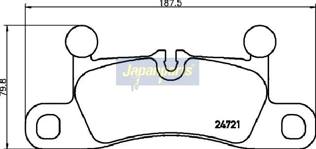 Japan Parts PP0925AF Комплект гальмівних накладок, дискове гальмо